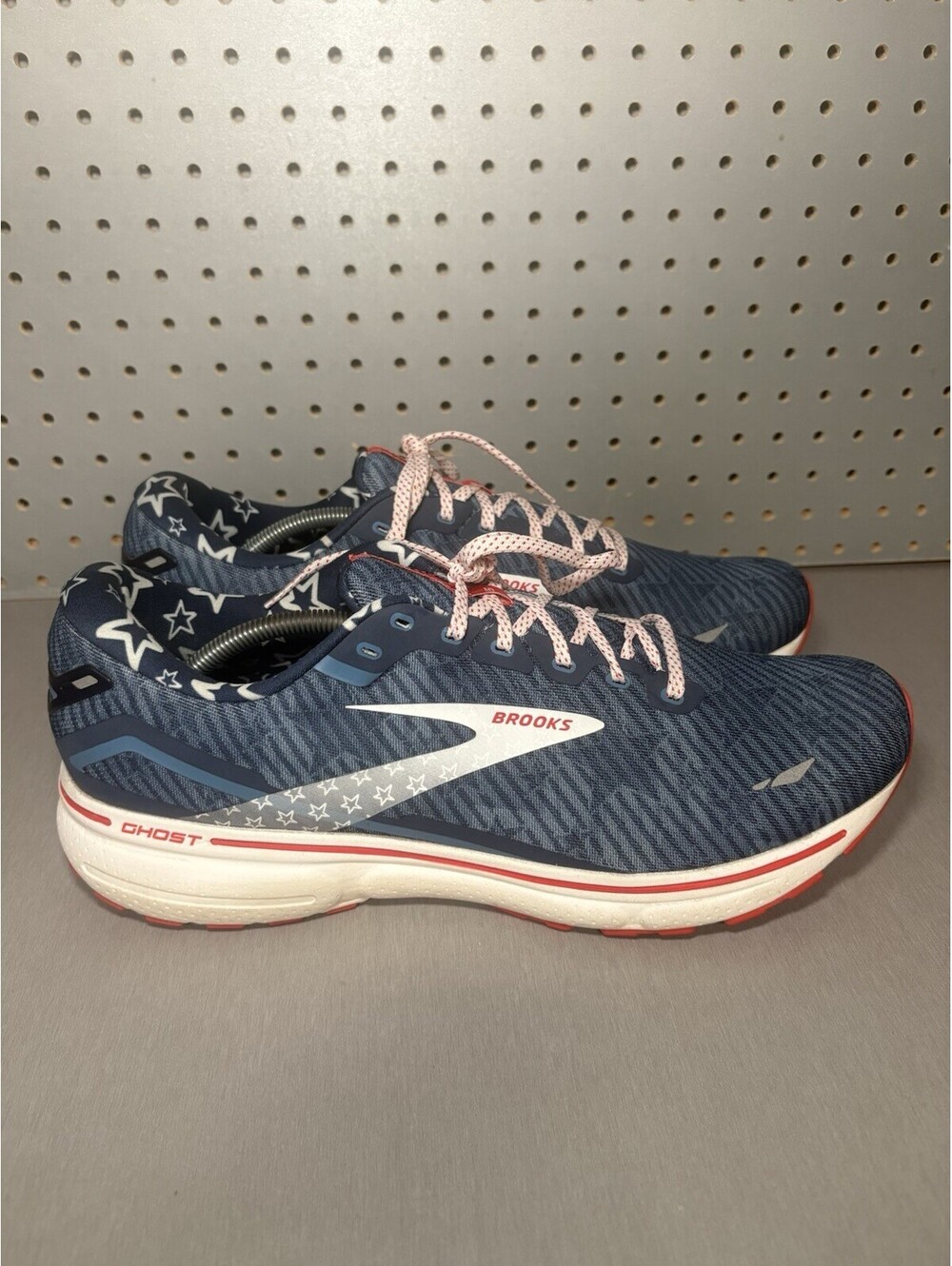 Brooks Ghost 15 Old Glory Mens 14 Shoes USA Stars Stripes Blue Red NO INSOLES
